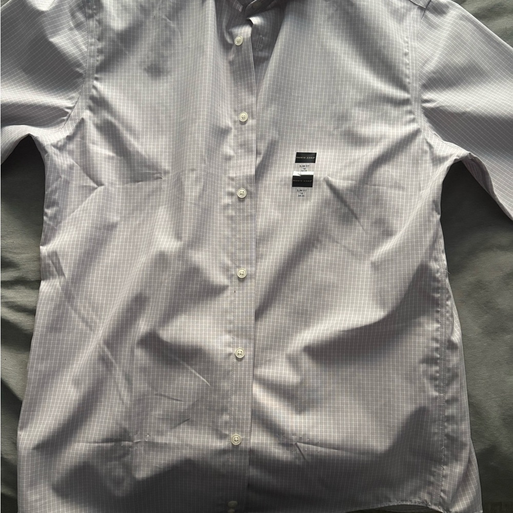 Men's Light Gray Striped Shirt